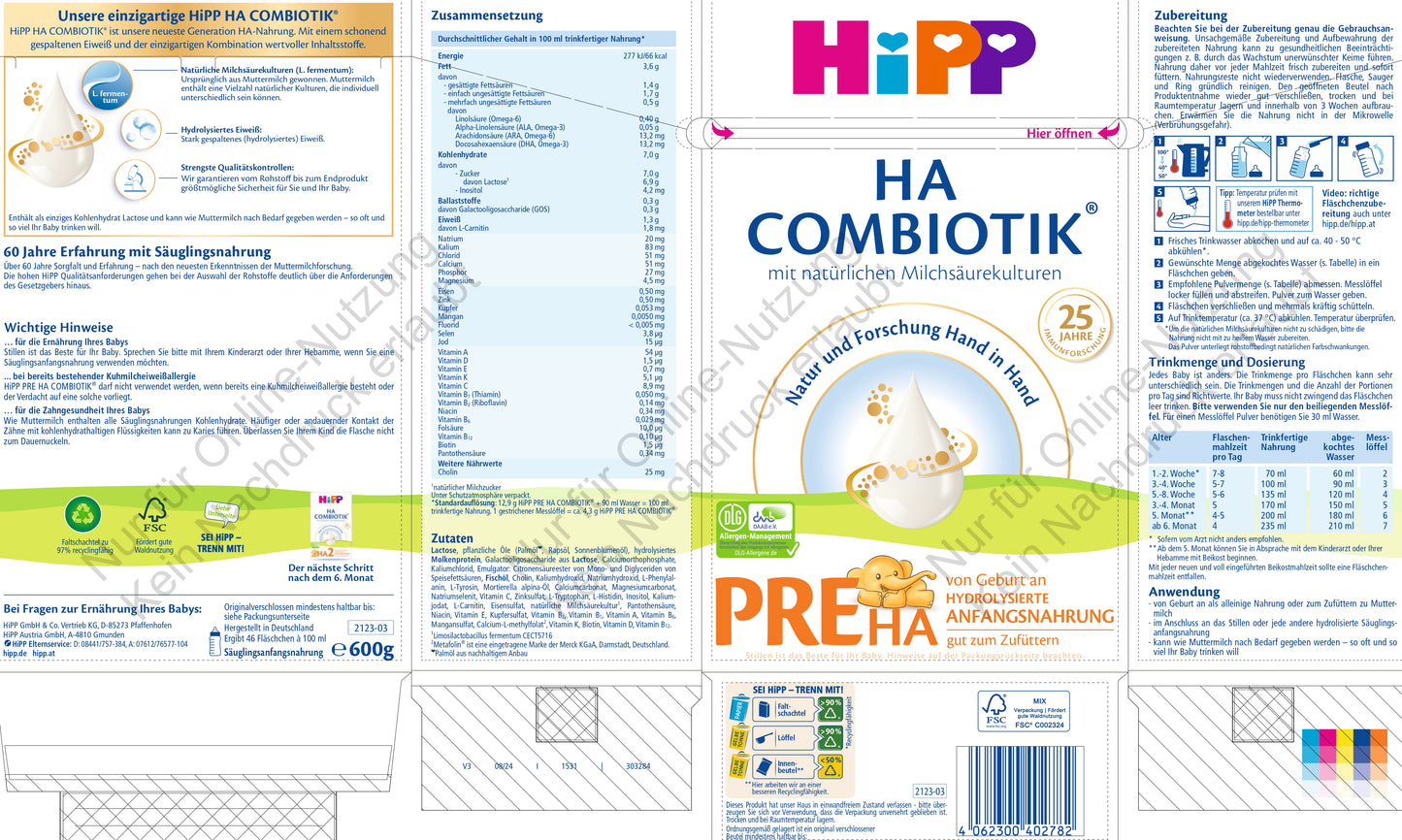 HiPP PRE HA COMBIOTIK® (600g)