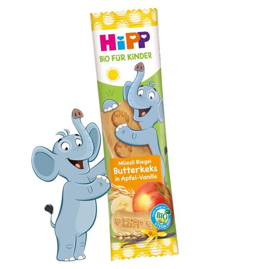 HiPP Elephant Muesli Bar Butter Biscuit in Apple-Vanilla (20g)