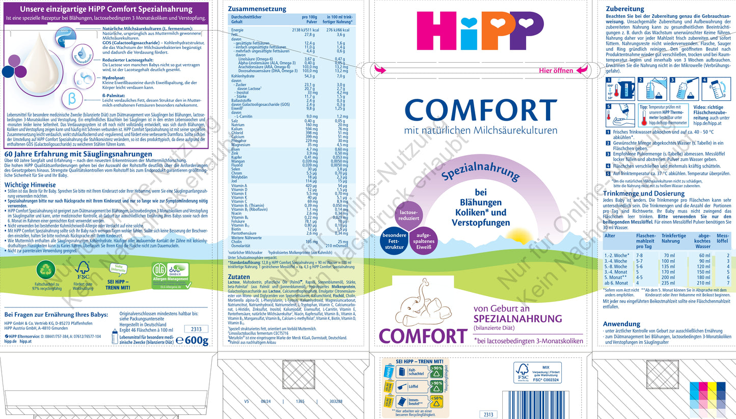 HiPP COMFORT SPECIAL FOOD (600g)