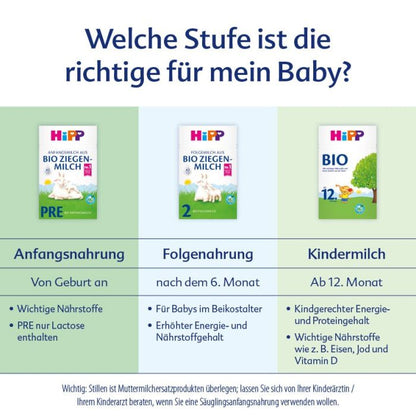 HiPP® BIO GOAT MILK FORMULA (Ziegenmilch) Stage 2