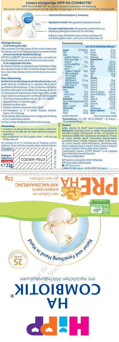 HiPP PRE HA COMBIOTIK® (20 Portionsbeutel)